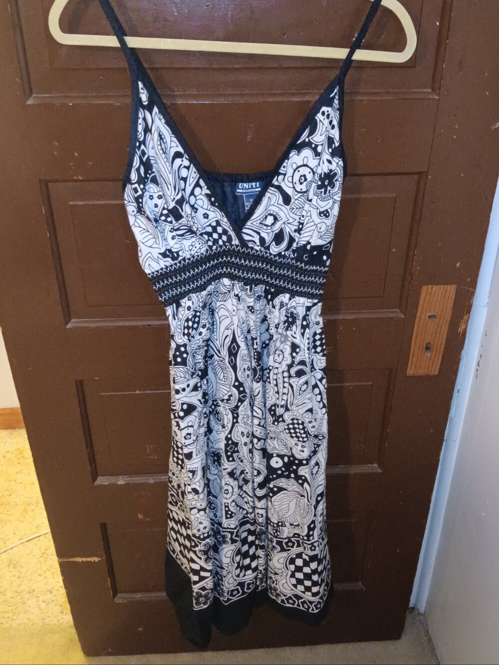 GUC UNITI Casuals Floral Adjustable Straps Cotton Summer Dress M